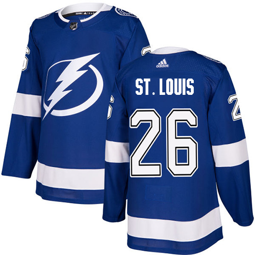 Herren Tampa Bay Lightning Eishockey Trikot Martin St. Louis #26 Authentic Königsblau Heim